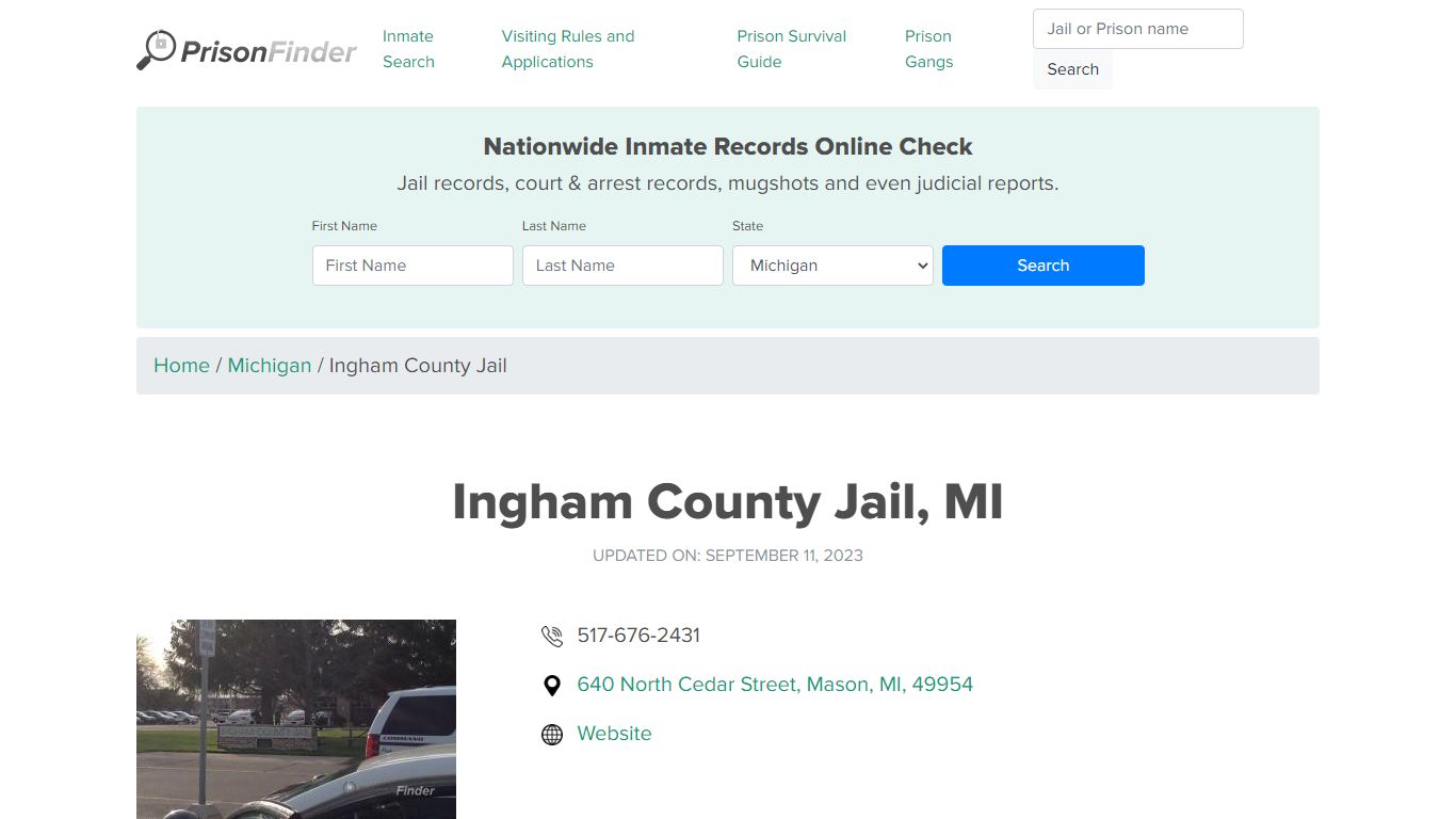Ingham County Jail, MI Inmate Search, Mugshots, Visitation, Phone no ...